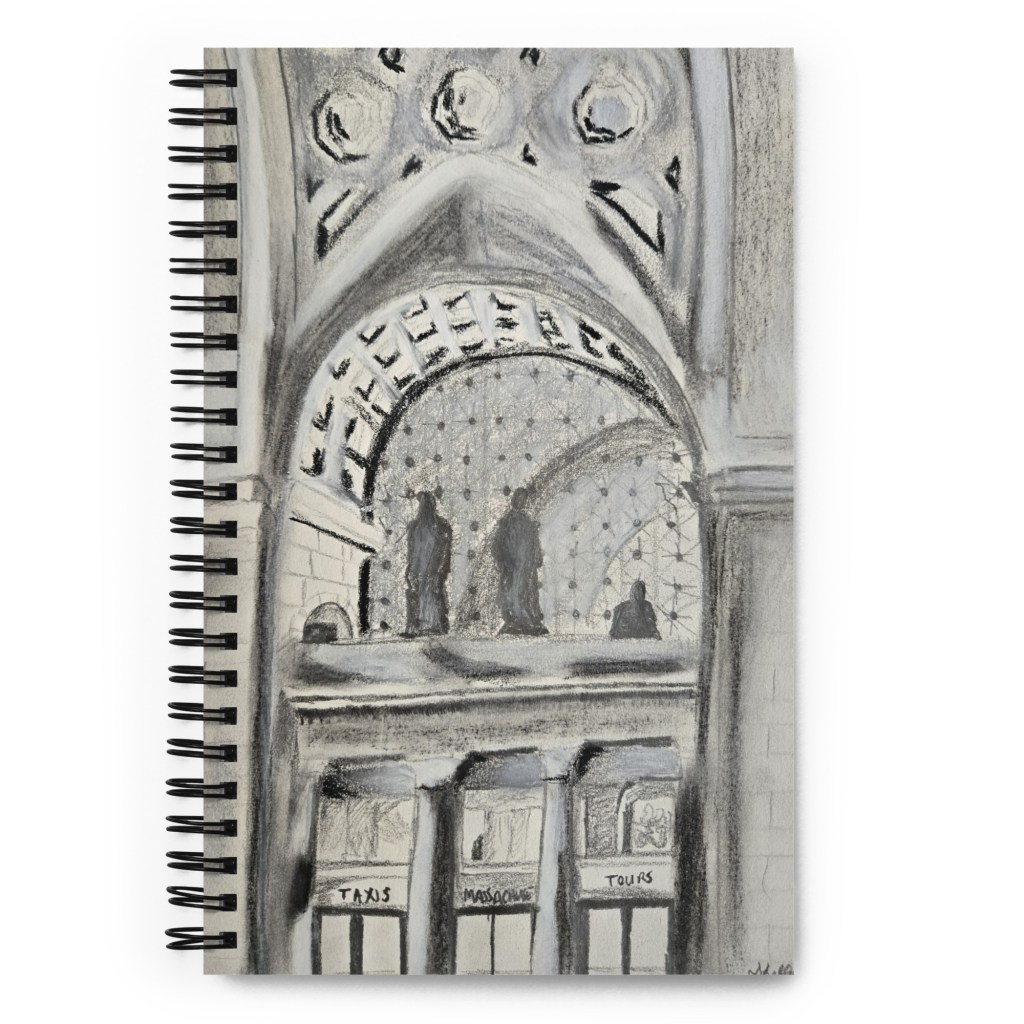 Spiral notebook - Train Station